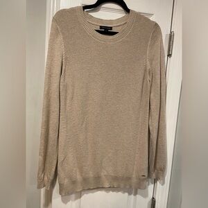 Tommy Hilfiger Sparkly Gold Knit Crew Neck Long Sleeve Pullover Sweater Size XL